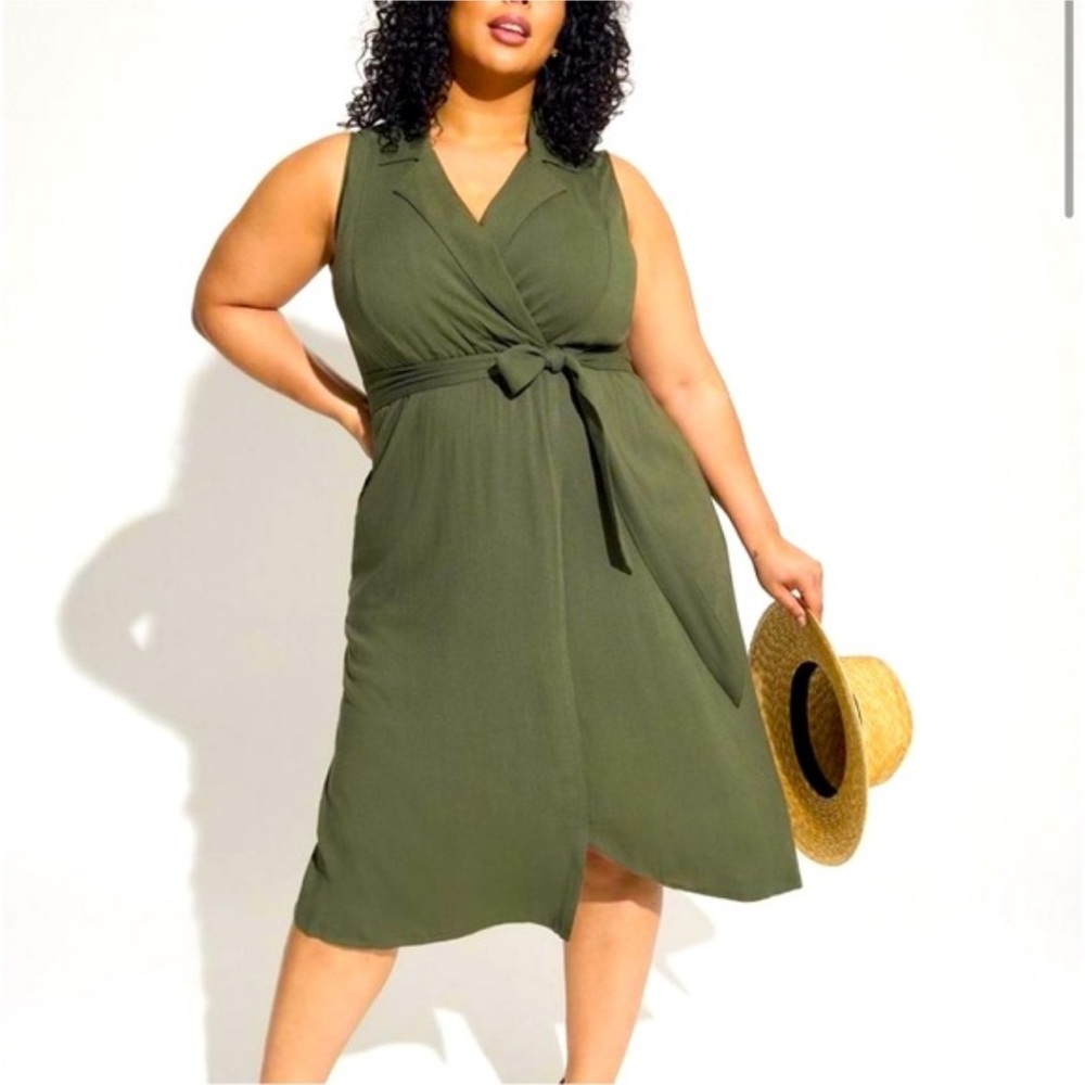 Torrid green sleeveless dress nwt